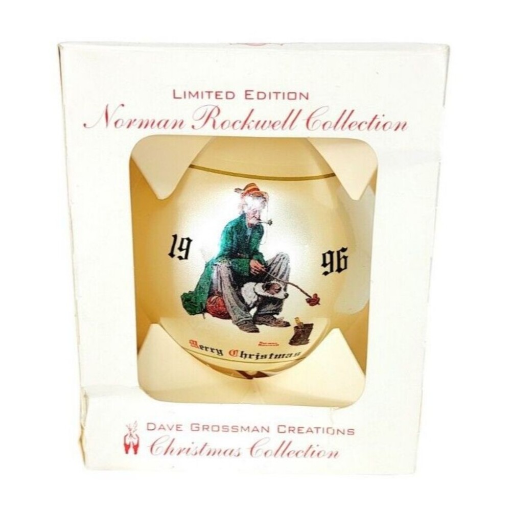 Limited Edition 1996 Norman Rockwell Collection Dave Grossman Christmas Ornament